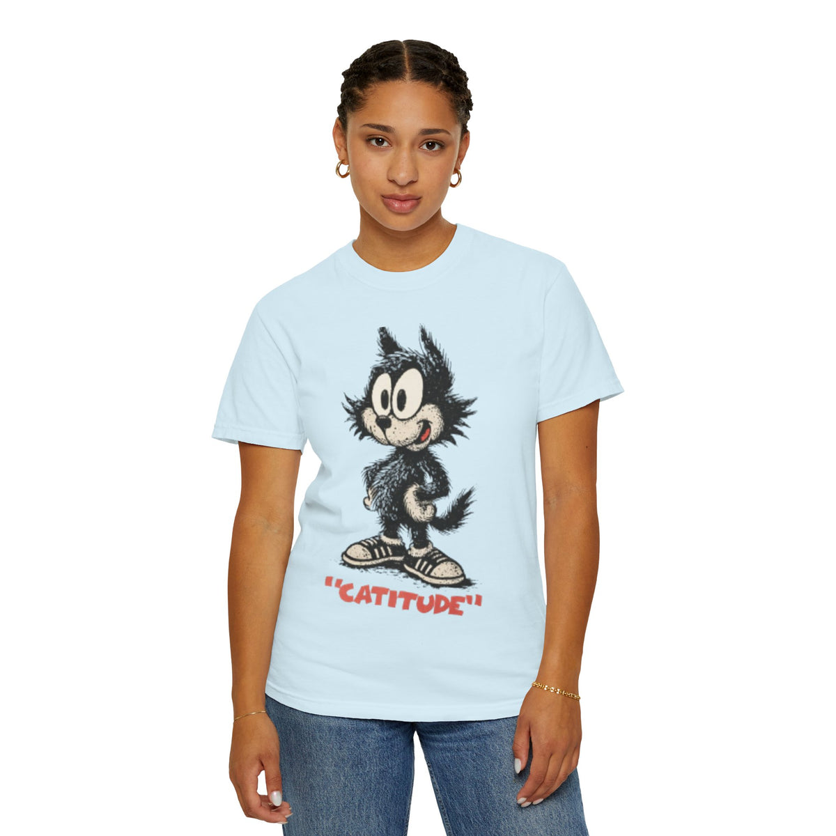 Cattitude T-Shirt - Funny Cool Cat Tee For Men & Cat Lovers