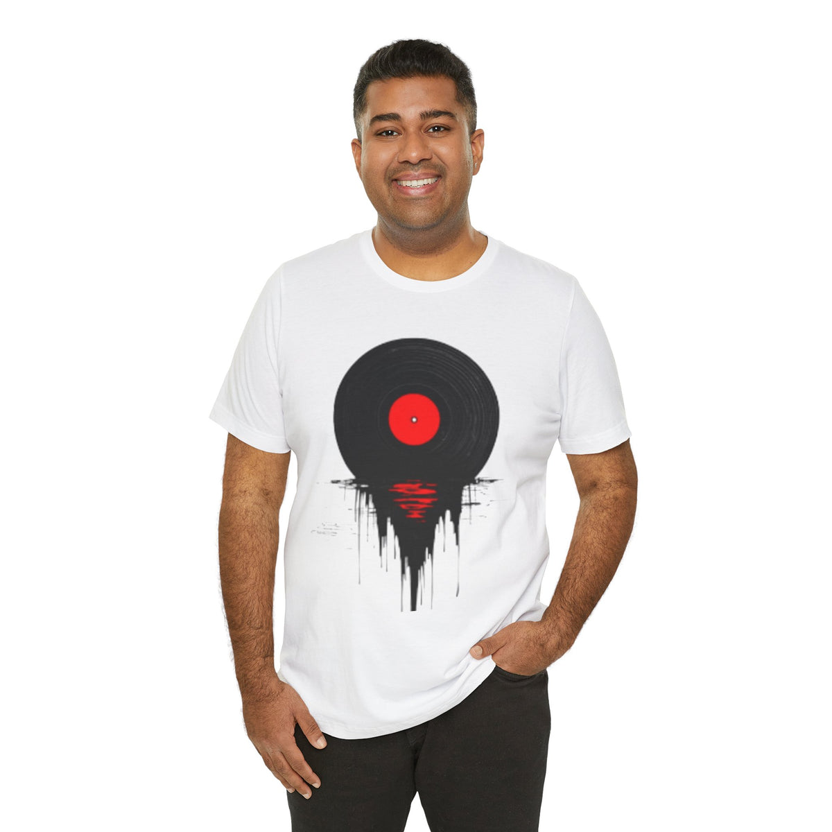 Melting Vinyl Record T-Shirt – Cool Music Graphic Tee for Men & Music Lovers