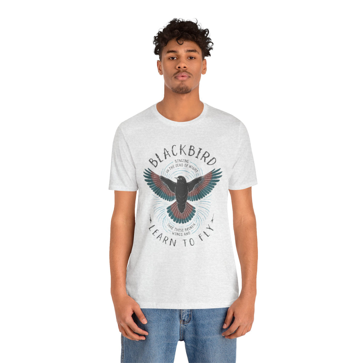 Blackbird Learn To Fly T-Shirt – Vintage Nature Graphic Tee for Men & Women