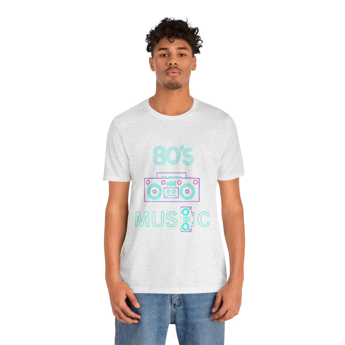80s Music Boombox T-Shirt – Retro Graphic Tee for Men & Music Lovers