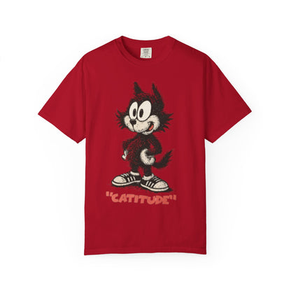 Cattitude T-Shirt - Funny Cool Cat Tee For Men & Cat Lovers