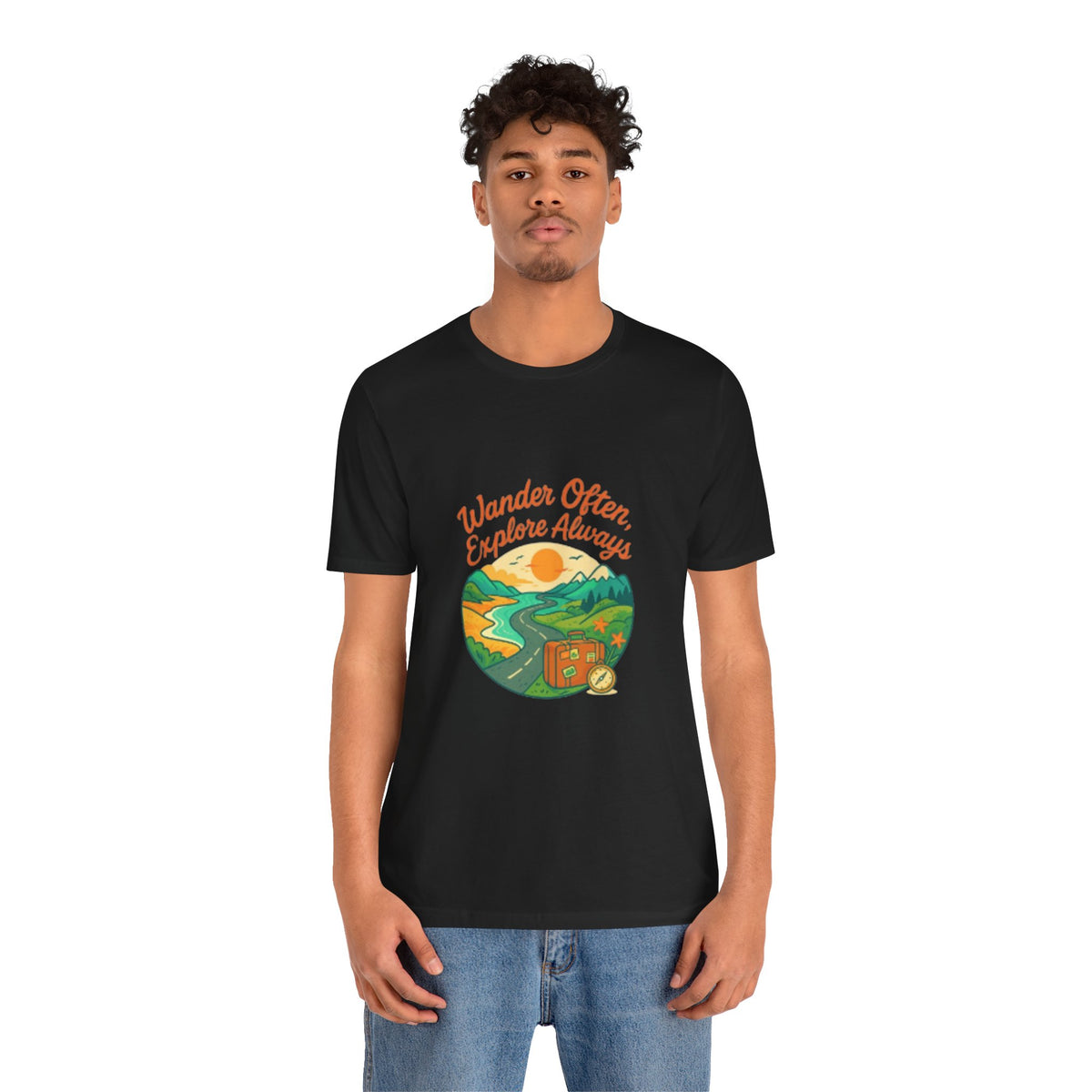 Wander Often Explore Always T-Shirt – Nature Adventure Graphic Tee for Men & Travel Lovers