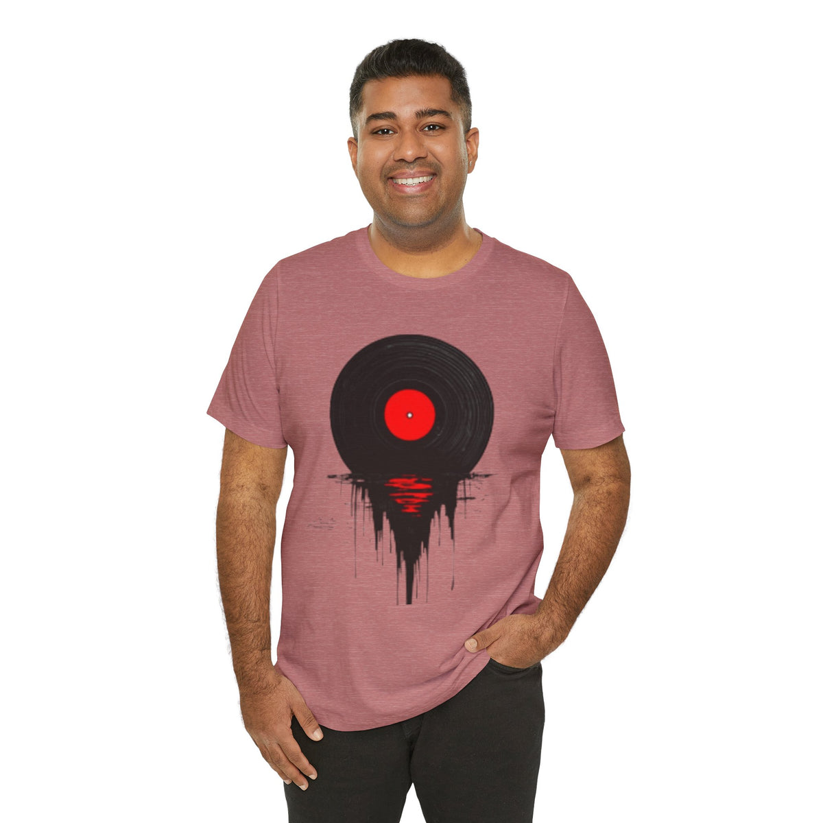 Melting Vinyl Record T-Shirt – Cool Music Graphic Tee for Men & Music Lovers