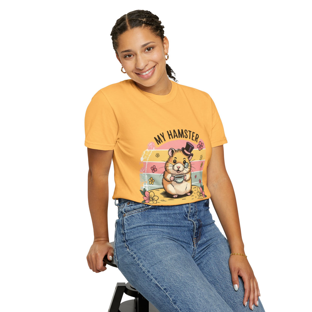 My Hamster T-Shirt - Cute Funny Pet Graphic Tee for Women & Teen Girls