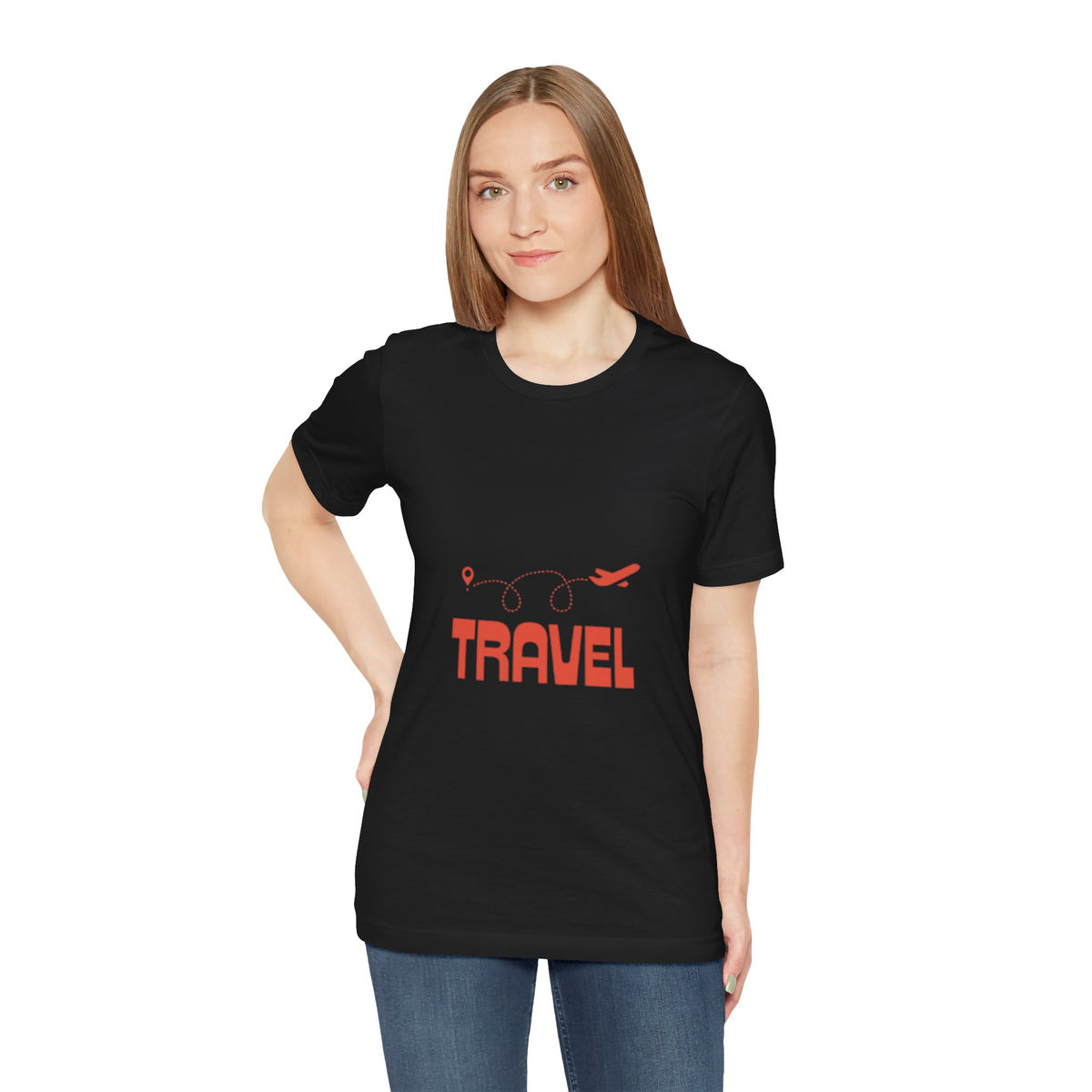 Travel Map Airplane T-Shirt – Cute Wanderlust Graphic Tee for Women & Travel Lovers