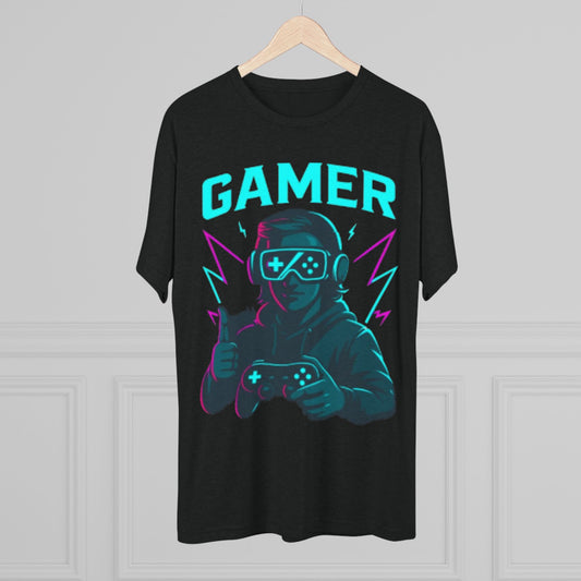 Gamer Neon Graphic T-Shirt – Cool Cyberpunk Gaming Tee for Men & Teens