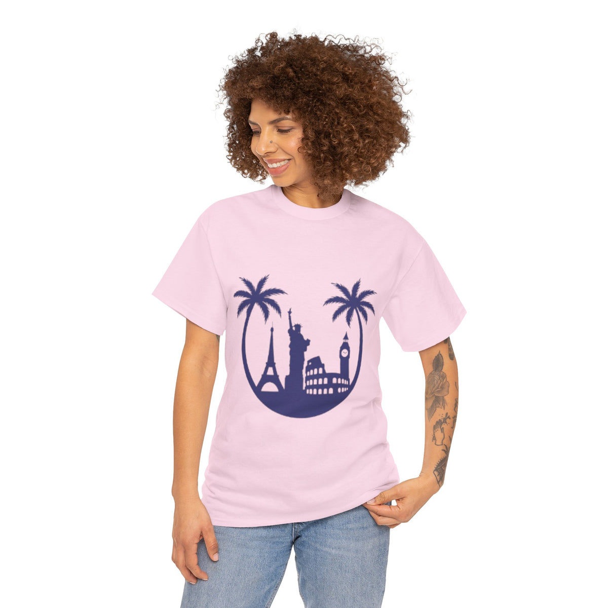 World Landmarks T-Shirt – Cute Travel Graphic Tee for Women & Travel Lovers