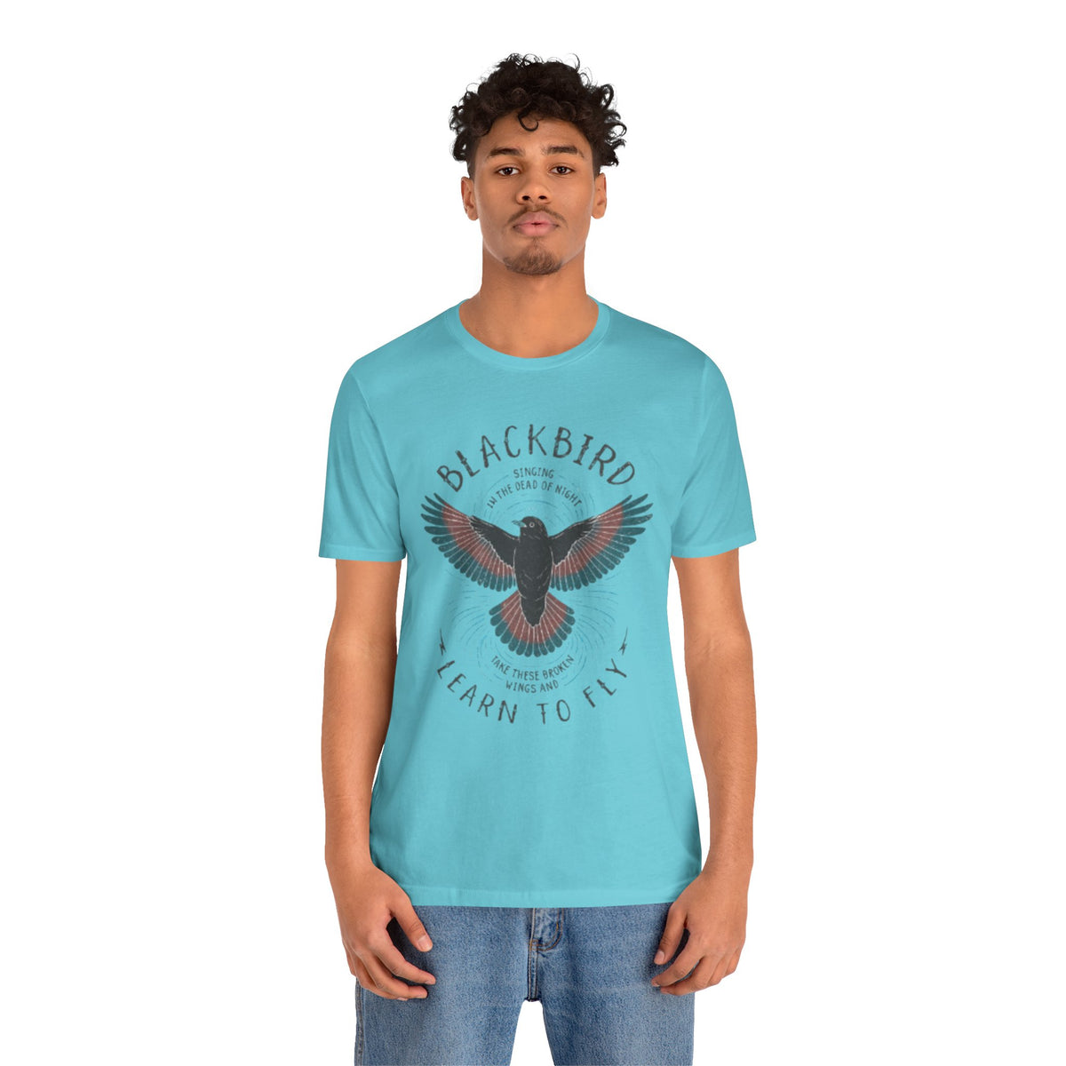 Blackbird Learn To Fly T-Shirt – Vintage Nature Graphic Tee for Men & Women
