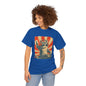 Retro Cat With Gun T-Shirt – Vintage Japanese Style Graphic Tee for Women & Cat Lovers