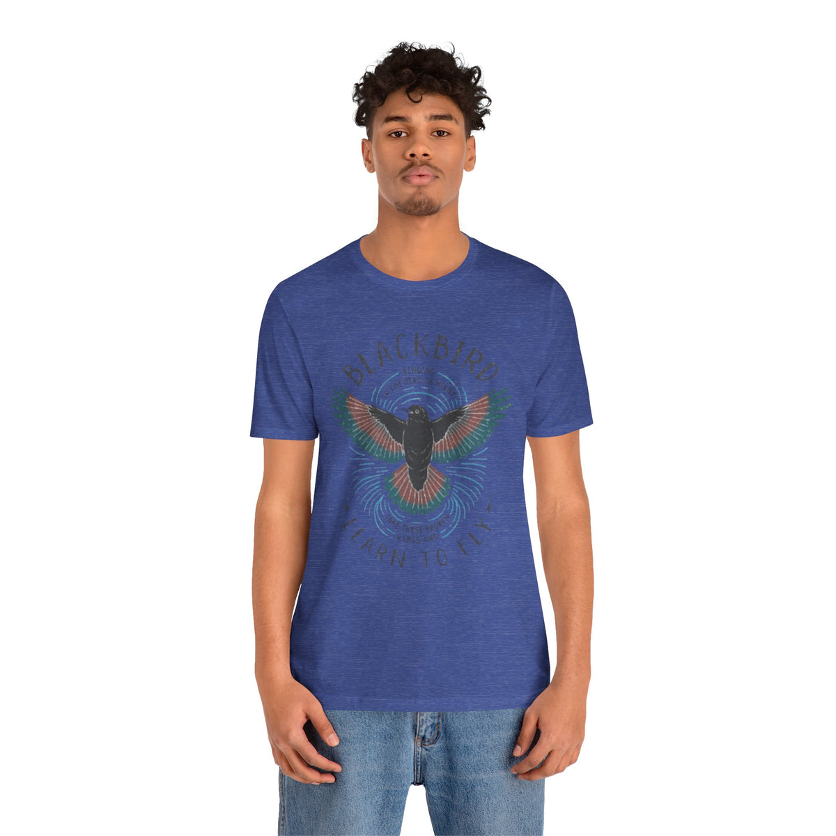 Blackbird Learn To Fly T-Shirt – Vintage Nature Graphic Tee for Men & Women