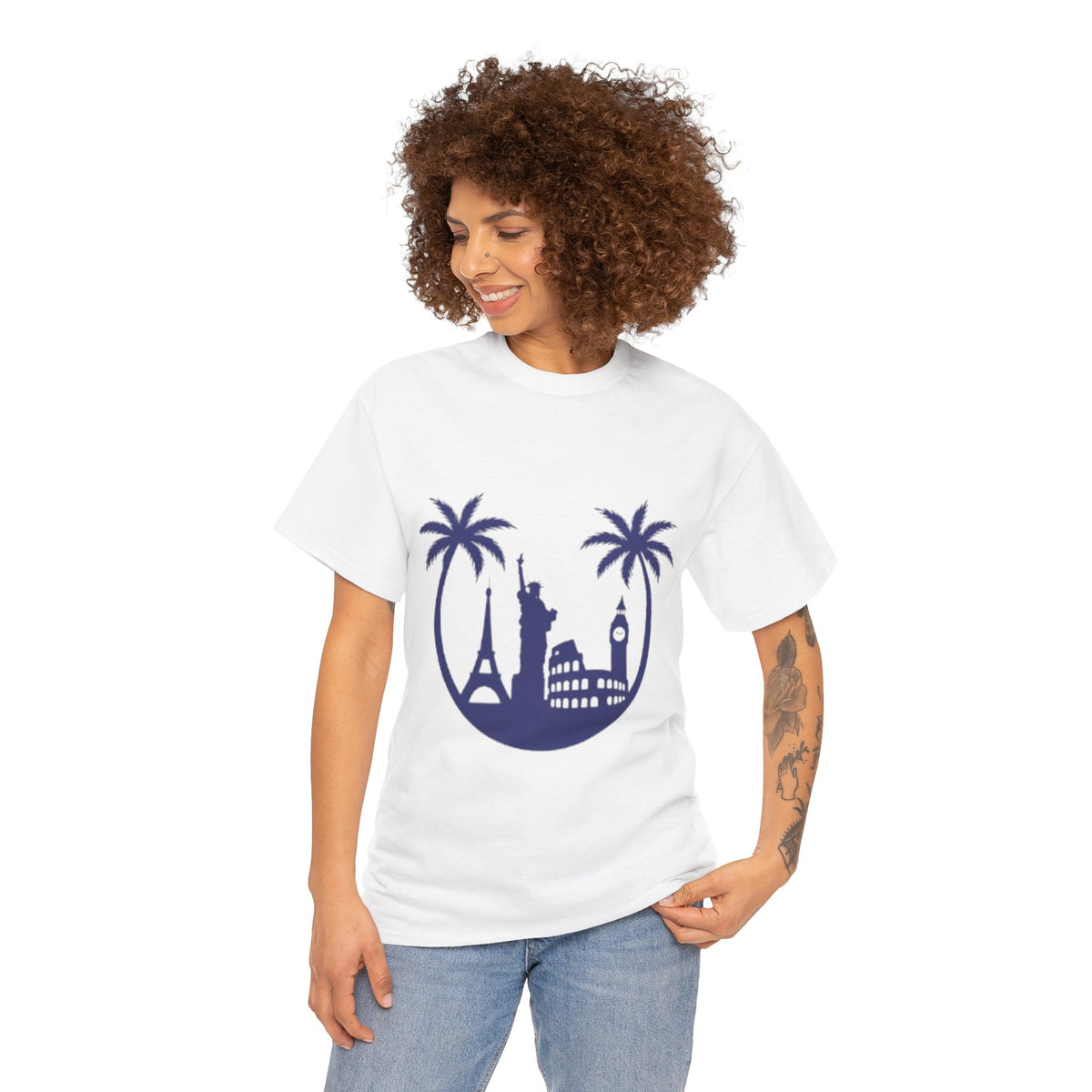 World Landmarks T-Shirt – Cute Travel Graphic Tee for Women & Travel Lovers