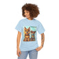 Cute Cartoon Dogs T-Shirt – Adorable Pet Graphic Tee for Women & Dog Lovers