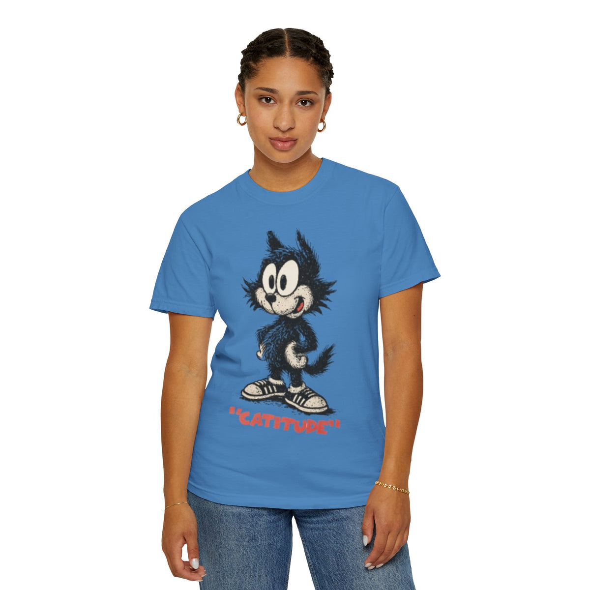 Cattitude T-Shirt - Funny Cool Cat Tee For Men & Cat Lovers