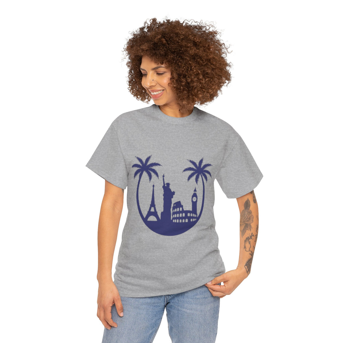 World Landmarks T-Shirt – Cute Travel Graphic Tee for Women & Travel Lovers