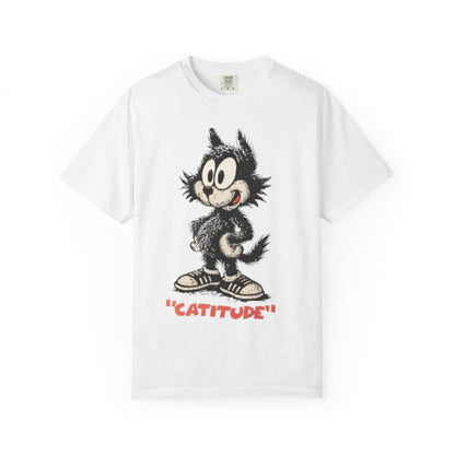Cattitude T-Shirt - Funny Cool Cat Tee For Men & Cat Lovers
