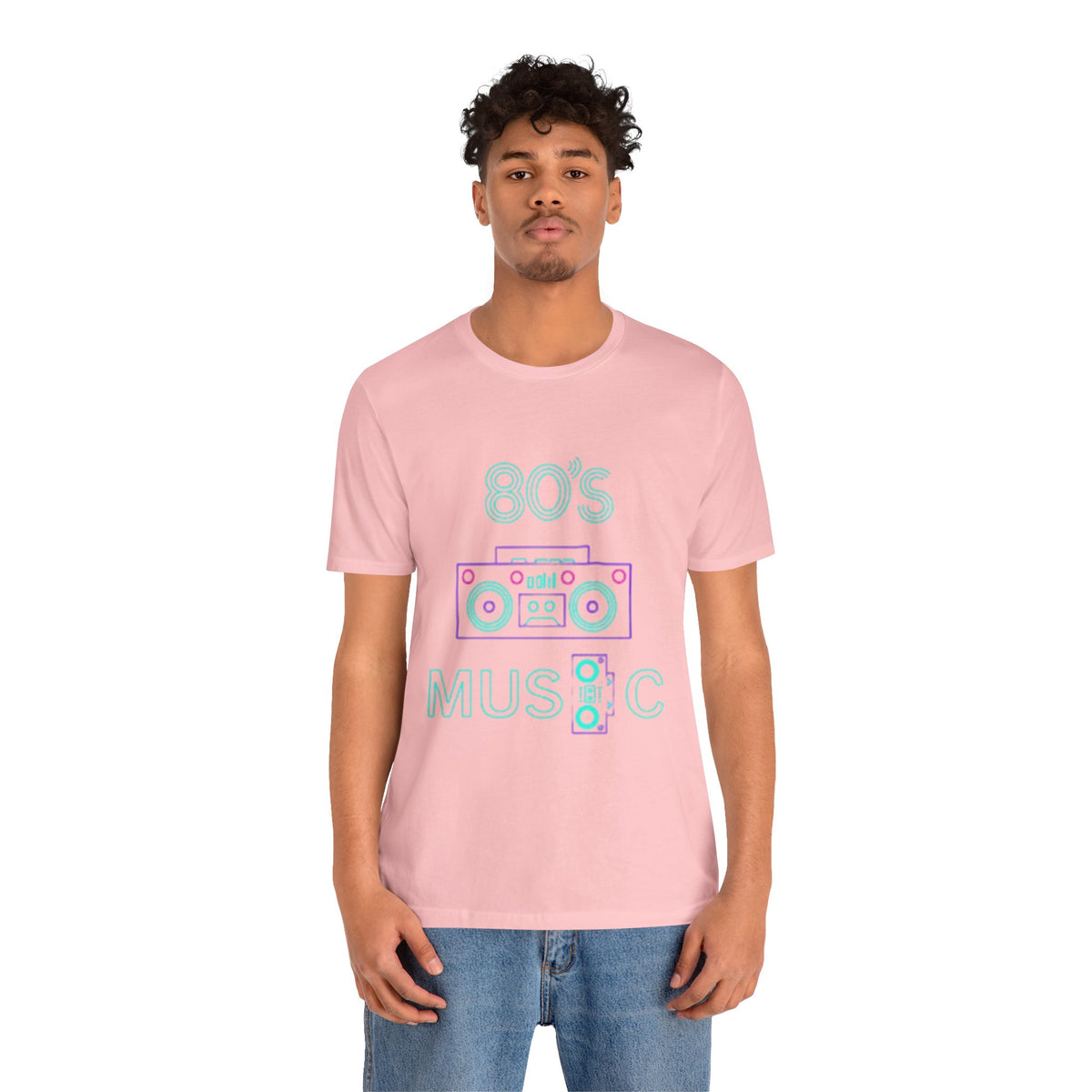 80s Music Boombox T-Shirt – Retro Graphic Tee for Men & Music Lovers