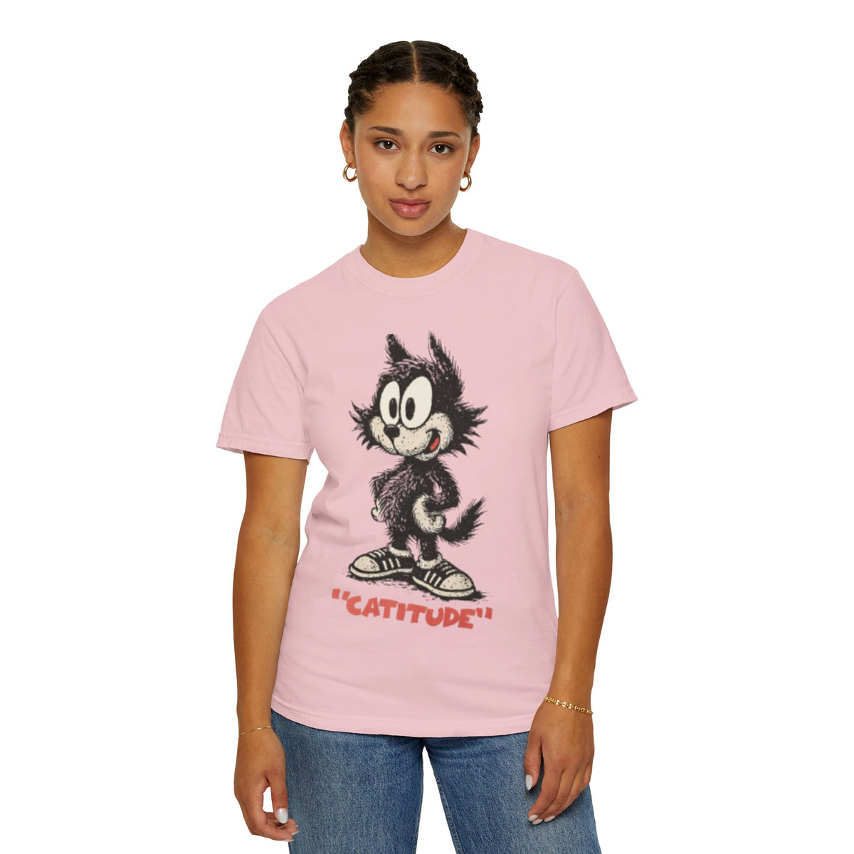 Cattitude T-Shirt - Funny Cool Cat Tee For Men & Cat Lovers