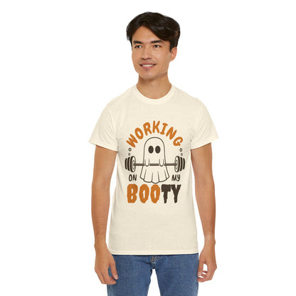 Funny Ghost Workout Tee - "Working on My Booty"