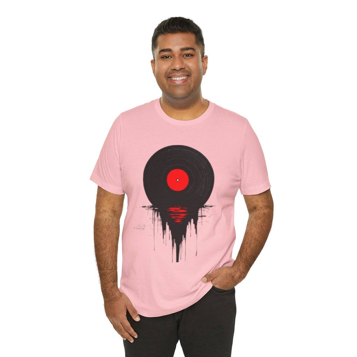 Melting Vinyl Record T-Shirt – Cool Music Graphic Tee for Men & Music Lovers
