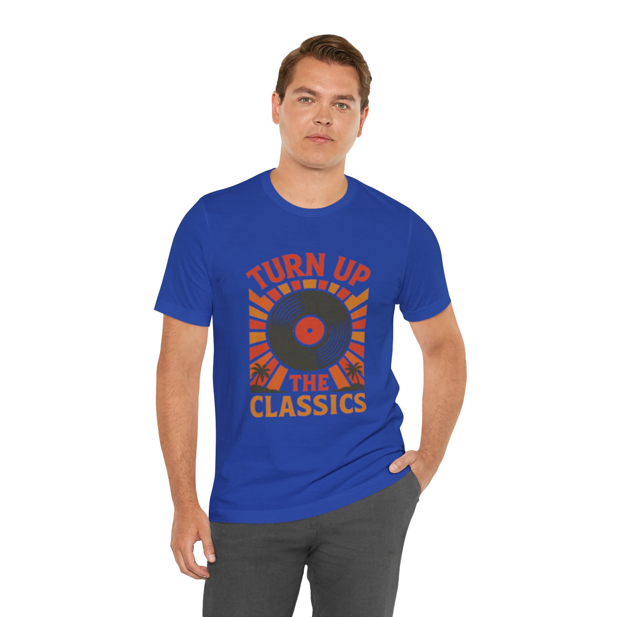 Turn Up The Classics Vinyl Record T-Shirt – Retro Music Graphic Tee for Men & Music Lovers