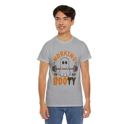 Funny Ghost Workout Tee - "Working on My Booty"